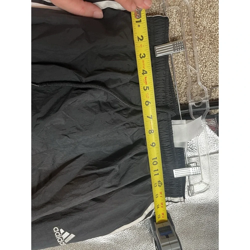 Adidas Vintage Windbreaker Track Pants Mens Large Black White Mesh Y2K Joggers‎